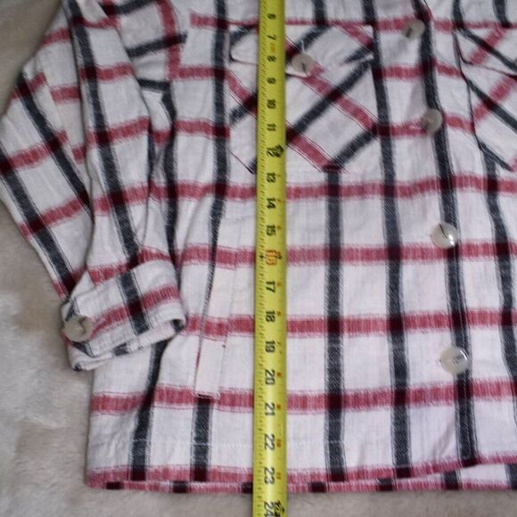 Zara Plaid Oversized Boxy Shirt Jacket Women’s Small Italian Fabric Shacket - Picture 7 of 14